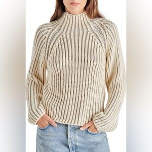 Terra Plaited Rib Mock Neck Sweater